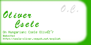 oliver csele business card